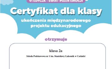 Certyfikat - Czytam z klasą